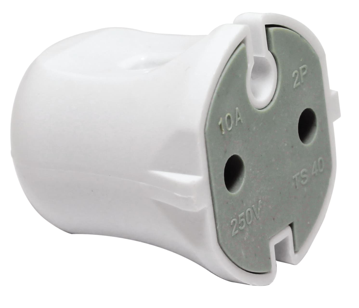 Grounded Female Plug 16 A, 250V (White)